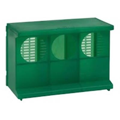 Little Giant Plastic Pigeon Feeder Green 3 Hole