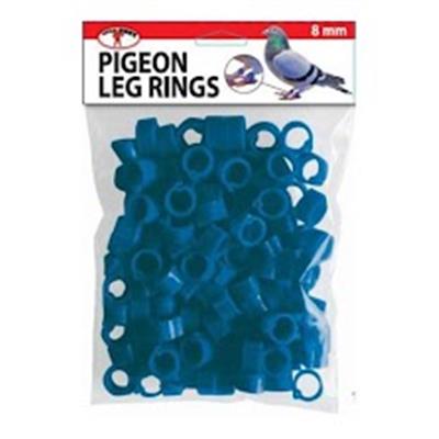 Little Giant Plastic Pigeon Leg Rings 100Pk Blue 8mm