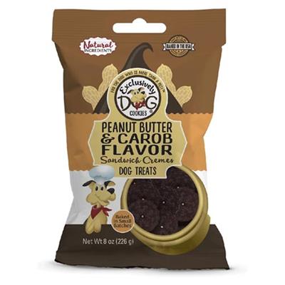 EXCLUSIVELY PET Sandwich Cremes Peanut Butter & Carob 8oz