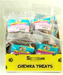 Chewka Dog Treats - Sizzling Bacon Flavor 16 oz Large PDQ of 12