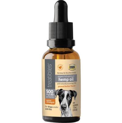 Treatibles Full Spectrum Hemp Oil W/Cbd Dropper Peanut Butter 500 Mg-1oz.