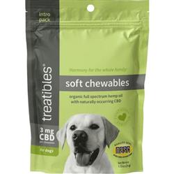 Treatibles Hemp Soft Chewables For Dogs Beef 12 Ct