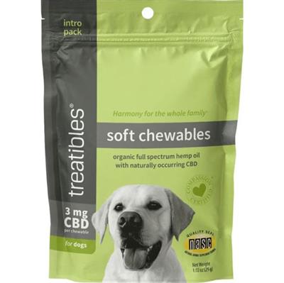 Treatibles Hemp Soft Chewables For Dogs Beef 12 Ct