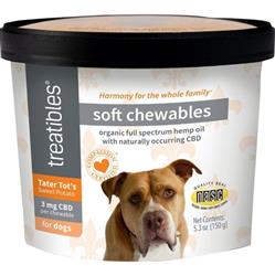 Treatibles Hemp Soft Chewables For Dogs  Sweet Potato 60 Ct