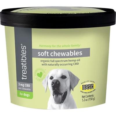 Treatibles Hemp Soft Chewables For Dogs Beef 60 Ct