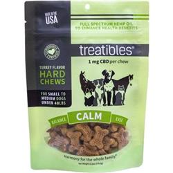 Treatibles Hemp Wellness Hard Chews Calm Turkey  Small/Medium-75 Ct