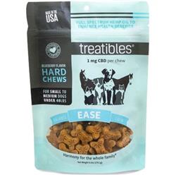 Treatibles Hemp Wellness Hard Chews Ease Blueberry Small/Medium-75 Ct