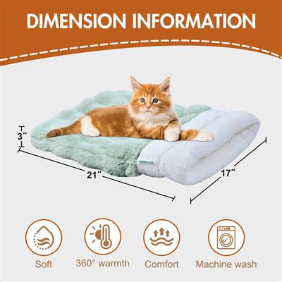 GOOPAWS 4-in-1 Cat Sack Bed Cave - Self Warming Pet Sleeping Bag for Cats & Small Dogs,, Sage Green