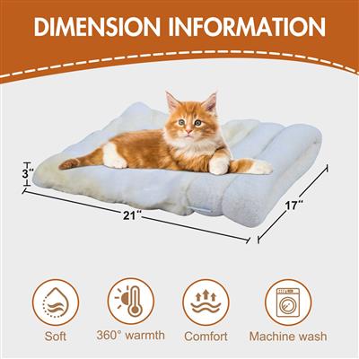 GOOPAWS 4-in-1 Cat Sack Bed Cave - Self Warming Pet Sleeping Bag for Cats & Small Dogs, Cream