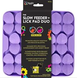 Spunkypup Slow Feeder & Lick Pad Duo Petal One Size