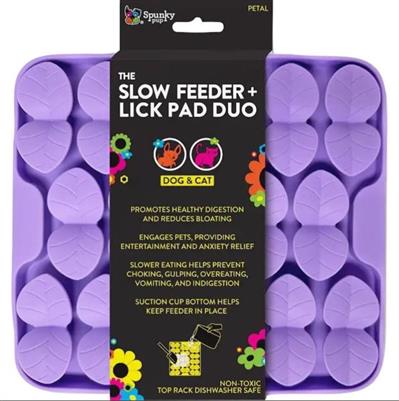 Spunkypup Slow Feeder & Lick Pad Duo Petal One Size