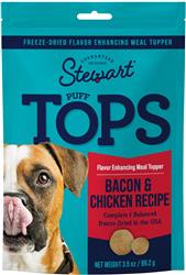 Stewart Pufftops Freeze Dried Flavor Enhancer Bacon/Chicken 3.5oz.