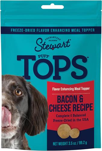 Stewart Pufftops Freeze Dried Flavor Enhancer Bacon/Cheese 3.5oz.
