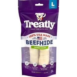 Treatly 100% USA Beefhide Rolls Natural 8in. 2 Pk