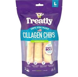 Treatly Collagen Chew Rolls Dog Treats Natural, 1ea/LG, 3 pk