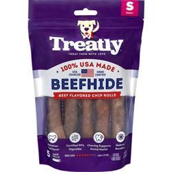 Treatly 100% USA Beefhide Chip Rolls Beef 5in. -5 Pk