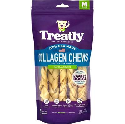 Treatly USA Collagen Braids Natural 6in. -5 Pk