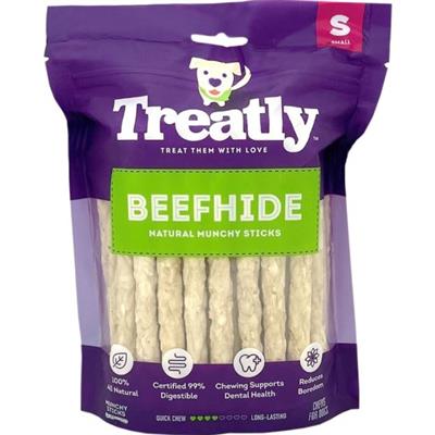 Treatly Beefhide Munchy Rolls Natural Small-40 Pk
