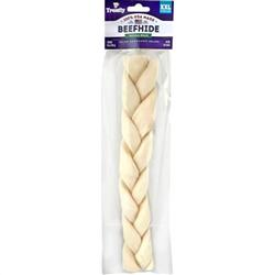 Treatly 100% USA Beefhide Braids with Header Card Natural 12in. 1 Pk