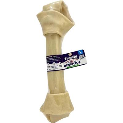 Treatly 100% USA Beefhide Bone Banded Natural 9in. 1 Pk