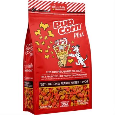Pupcorn Plus Dog Treats Bacon/Peanut Butter 24.5oz.