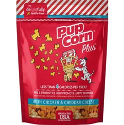Pupcorn Plus Dog Treats Chicken/Cheddar Cheese 4oz.