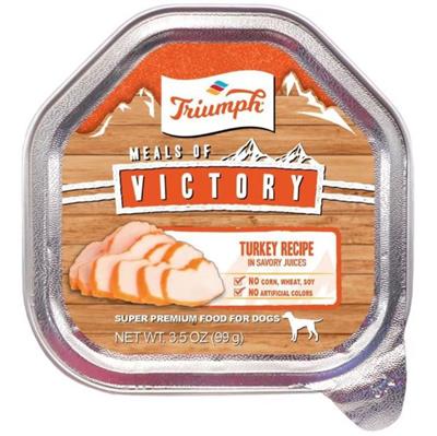 Victory Wet Cup Dog Food Turkey 3.5oz. (Case of 15)