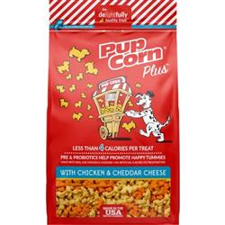 Pupcorn Plus Dog Treats Chicken/Cheddar Cheese 24.5oz.