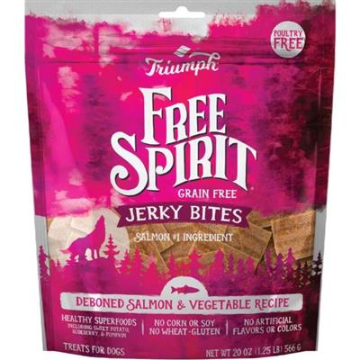 Triumph Grain Free Jerky Bites Dog Treats Salmon/Sweet Potato 20oz.