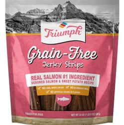 Triumph Grain Free Jerky Dog Treats Salmon/Sweet Potato 24oz.