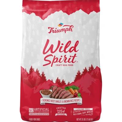 Wild Spirit Dog Food Beef/Barley/Rice 30 Lb