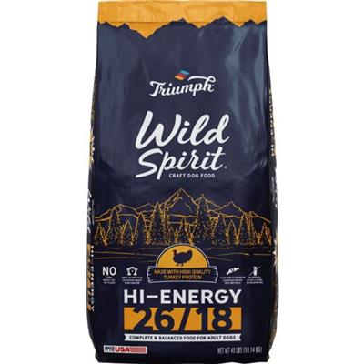 Wild Spirit Hi-Energy Dog Food Turkey 40 Lb