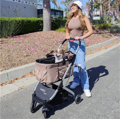 Tan - Napa Pet Stroller (3-in-1 Travel System)