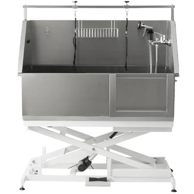 Extra Wide Electric Lift Stainless Bathing Tub by PetStore.Direct