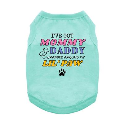I've Got Mommy & Daddy Wrapped Around My Lil' Paw - Dog Shirt