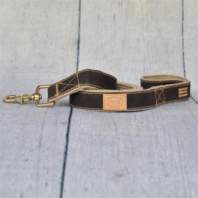Saddle Brown Waxed Cotton Collars, Leads, and Harnesses