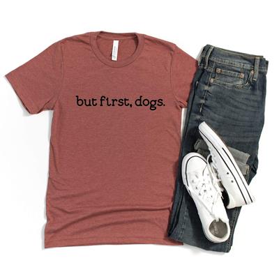 People Shirts | Printed Tshirt | Human Dog Gear | T-shirt Person | BUT FIRST DOGS