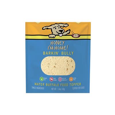 HONEY I'M HOME DOG NATURAL WATER BUFFALO BARKIN' BULLY FOOD TOPPER