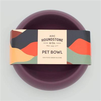 Houndstone Small 1 Cup Silicone Dog Bowl, BPA Free, Dishwasher Safe