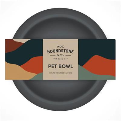 Houndstone Small 1 Cup Silicone Dog Bowl, BPA Free, Dishwasher Safe