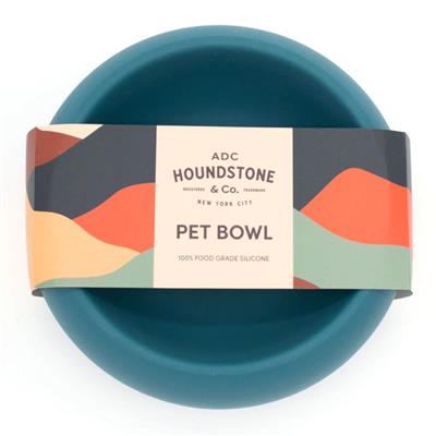 Houndstone Small 1 Cup Silicone Dog Bowl, BPA Free, Dishwasher Safe