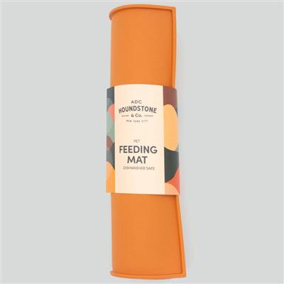 Houndstone Silicone Pet Food Mat, Dishwasher Safe, Marigold