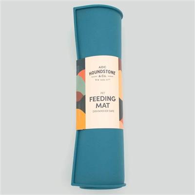 Houndstone Silicone Pet Food Mat, Dishwasher Safe, Caribbean Sea