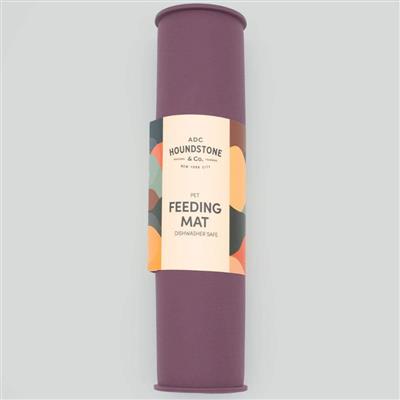Houndstone Silicone Pet Food Mat, Dishwasher Safe, Plum