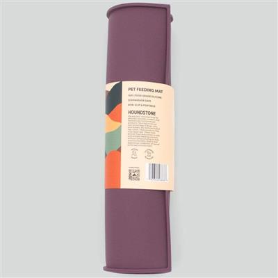 Houndstone Silicone Pet Food Mat, Dishwasher Safe, Plum