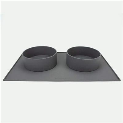 Houndstone Silicone Pet Food Mat, Dishwasher Safe, Charcoal