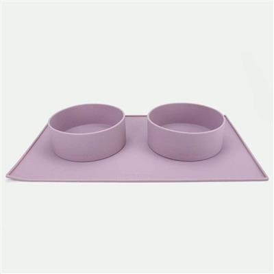 Houndstone Silicone Pet Food Mat, Dishwasher Safe, Mauve