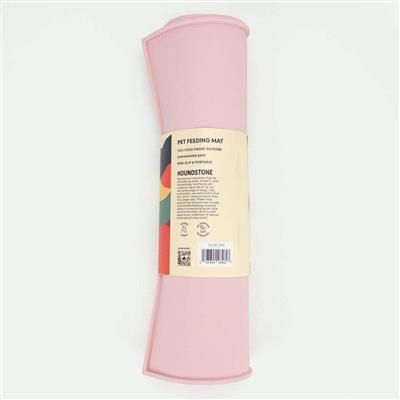 Houndstone Silicone Pet Food Mat, Dishwasher Safe, Soft Pink