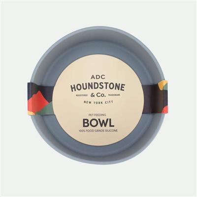 Food Grade Silicone Dog Bowl - Slate Grey, 4.5 Cups Volume, Dishwasher Safe, Non-Slip