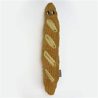 Baguette Interactive Plush Dog Toy with Treat Pockets